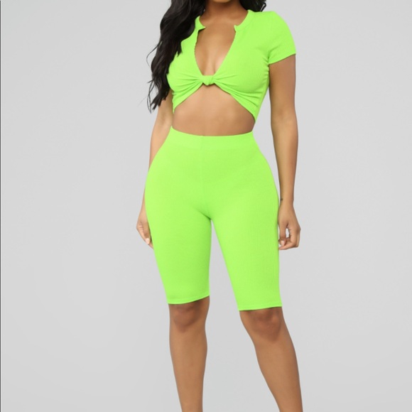 Fashion Nova Tops - Neon Matching Set